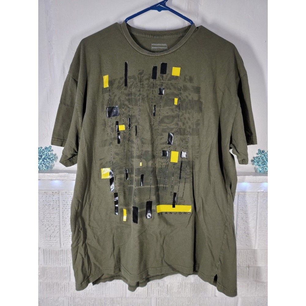 Vtg Sean Jean Graphic Tee T Shirt XL Hip Hop Streetwear Mens Olive Green Black